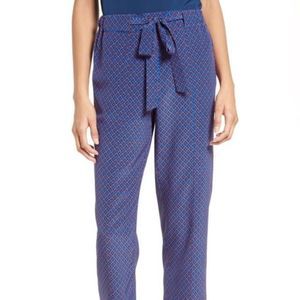 Tory Burch Talia print silk trousers Size 4
